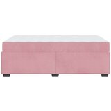 vidaXL Okvir kreveta s madracem Ružičasta 120 x 190 cm Baršun | shoptok.hr