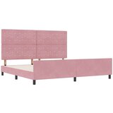 vidaXL Roza Žametna Postelja 200x200 cm, (22049681) | Shoptok.si