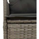  11-dijelni vrtni bistro set od poliratana s jastucima sivi | shoptok.hr
