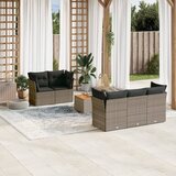 vidaXL 6-dijelni set vrtnih sofa od poliratana s jastucima sivi | shoptok.hr