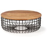 Marckeric Okrogla mizica z mizno ploščo iz akacije v naravni barvi ø 102 cm Suvan – | Shoptok.si