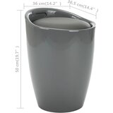  Tabure za pohranu od umjetne kože sivi | shoptok.hr
