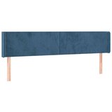  Vzglavje z ušesi temno modro 163x16x78/88 cm žamet, (20953613) | Shoptok.si