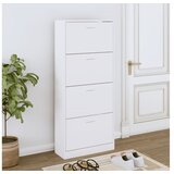  Omarica za čevlje bela 63x24x147 cm inženirski les | Shoptok.si