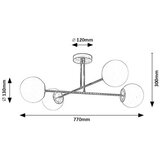 Rabalux Stropna lampa 4xE27 35W G45 KIARA | shoptok.hr