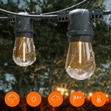  LED prigu&amp;scaron;iva solarni dekorativni lanac 20xE27/3V USB 2400 mAh 20,62 m IP65 crna + daljinski upravljač Slike