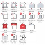 Male kuće Sauna kućica SAUNA LEVI 620 × 280 cm sa šindrom | shoptok.hr