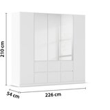 Rauch Möbel omara s klasičnimi vrati, srebrne barve, bela | Shoptok.si
