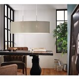Eglo pasteri 2, e27, d-750, nikl/mat, tekstil sivozelena | Eponuda.com