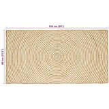  Preproga Naravna in bela 80 x 150 cm Juta, (5000132949) | Shoptok.si