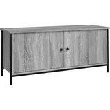 Maison Chic TV omarica - TV stojalo - Televizijska omarica z vrati siva sonoma 102x35x45 cm inženirski les, (21698875) Cene