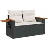 vidaXL 7-dijelni set vrtnih sofa od poliratana s jastucima crni bagrem | shoptok.hr