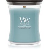 WoodWick Cedarwood & Ocean Moss dišeča sveča z lesenim stenjem 275 g | Shoptok.si