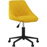 vidaXL Okretna Radna stolica - Uredska stolica boja senfa baršunasta | shoptok.hr