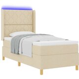  s opruga kutije s LED trakama Krema 100 x 200 cm tkanina | shoptok.hr