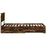  Krevetna konstrukcija Dimljeni hrast 90 x 190 cm | Shoptok.si