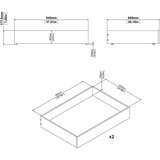 Tvilum Bijele ladice za ispod kreveta u setu 2 kom 90x190/140x190 cm Naia – | shoptok.hr
