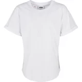Urban Classics Kids Long Shaped Turnup Tee T-Shirt for Boys - White