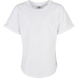 Urban Classics Kids Long Shaped Turnup Tee T-Shirt for Boys - White | shoptok.hr