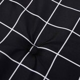  Jastuci za vrtnu stolicu 4 kom crni karirani 40x40x4 cm tkanina | Eponuda.com