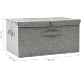 vidaXL Kutija za pohranu od tkanine 50 x 30 x 25 cm siva | shoptok.hr