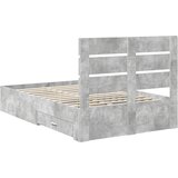 Krevetna konstrukcija s ladicama Betonski sivi 120 x 200 cm | shoptok.hr