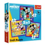  3 u 1 (20, 36, 50 dijelova) – Mickey Mouse i njegova vesela ekipa – Mickey Mouse i prijatelji – Trefl 34894 | shoptok.hr