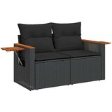 vidaXL 10-dijelni set vrtnih sofa s jastucima crni poliratana bagrem | shoptok.hr
