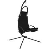 Maison Chic Vrtni gugalni stoli - Stol za vrt z blazino črno oxford blago in jeklo JS274, (21878078) Cene