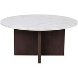 Rowico Belo-rjava okrogla mizica iz marmorja 90x90 cm Brooksville - Rowico Cene