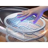  Aku. sklopivi električni reket ubojica insekata LED uv usb 50cm bijeli | shoptok.hr