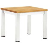  Vrtni bočni stolić 45 x 45 x 38 cm od masivne tikovine i čelika | shoptok.hr