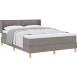  Postelja z vzmetnico z vzmetnico Taupe 140 x 200 cm blago, (5000127317) | Shoptok.si
