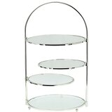 Schafer Schäfer stalak za staklo s 4 razine Biwa, srebrna, 45 cm | shoptok.hr