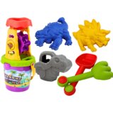  Set mlin, lijevak, lopatica, grablje, kanta za zalijevanje, kalupi - dinosaur Cene