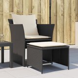 Maison Chic Vrtni Stoli - Stol za vrt s stolčkom za noge črn poli ratan JS701, (21877625) | Shoptok.si