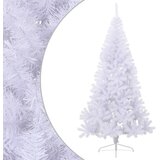  Umjetna polovica božićnog drvca sa stalkom bijela 240 cm PVC | shoptok.hr