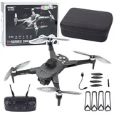 dron na daljinsko upravljanje Y329, hd kamera, wifi, led svjetla, aplikacija - karbon/crna