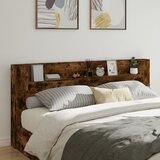 Ormarić za uzglavlje LED boja dimljenog hrasta 220x16,5x103,5cm | shoptok.hr