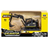 Metalni bager gusjeničar za igru Huina 1:50 - crni | shoptok.hr