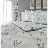 Novel POSTELJNINA Mavie 200/200 cm saten turkizna, bela | Shoptok.si