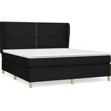  s oprugama i madracem crni 160x200 cm od tkanine | shoptok.hr