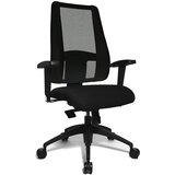Top Star Vrtljiv pisarniški stol LADY SITNESS DELUXE, premičen s 7 conami, črno / črn | Shoptok.si