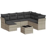  8-dijelni set vrtnih sofa od poliratana s jastucima svjetlosivi | shoptok.hr