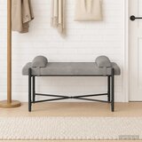  Klupa s gumbima i jastučićima Svjetlosiva 110 x 40 x 46 cm | Eponuda.com