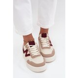 Boto Women's Sneakers on Platform with Gold Inserts Beige Zalvra | shoptok.hr