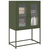 vidaXL Highboard Olive Green 68x39x107 cm Jeklo | Shoptok.si
