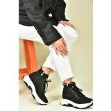 Fox Shoes Women's Black Suede Filled Sole Sneakers cene