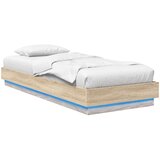  Krevetna konstrukcija s LED svjetlom Hrast sonoma 80 x 200 cm | shoptok.hr