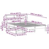vidaXL Knjižna postelja brez vzmetnice bela 160x200 cm trdna borovina | Shoptok.si